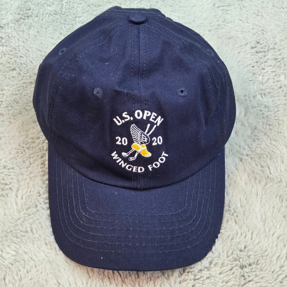 USGA Hat Mens OSFA 2020 US Open Winged Foot Member Cotton Adjustable Navy Blue